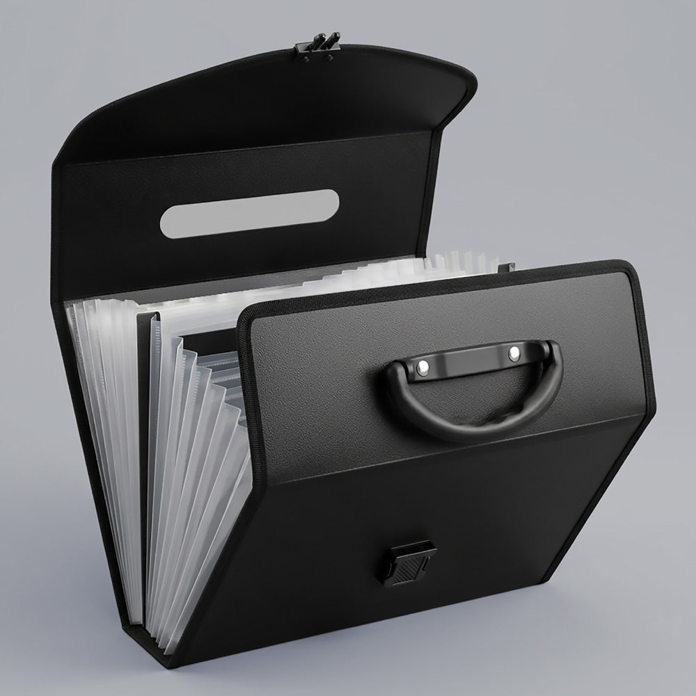 Office Depot Brand Expanding 21-Pocket File Case, Legal Size, Black