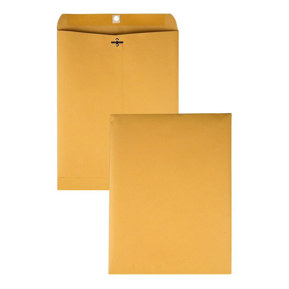 Quality Park Envelopes, 10in x 13in, Clasp Closure, Brown, Box Of 250