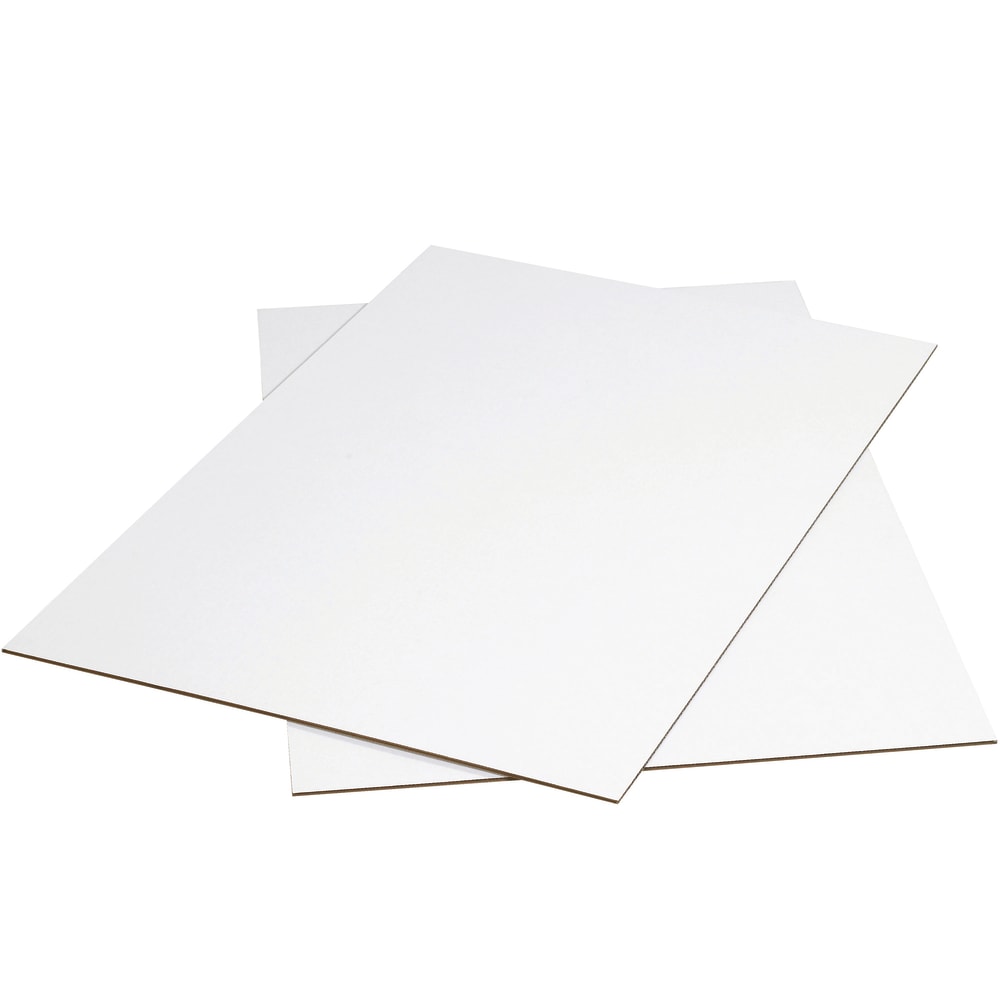 Partners Brand Corrugated Sheets, 40in x 30in, White, Pack Of 5