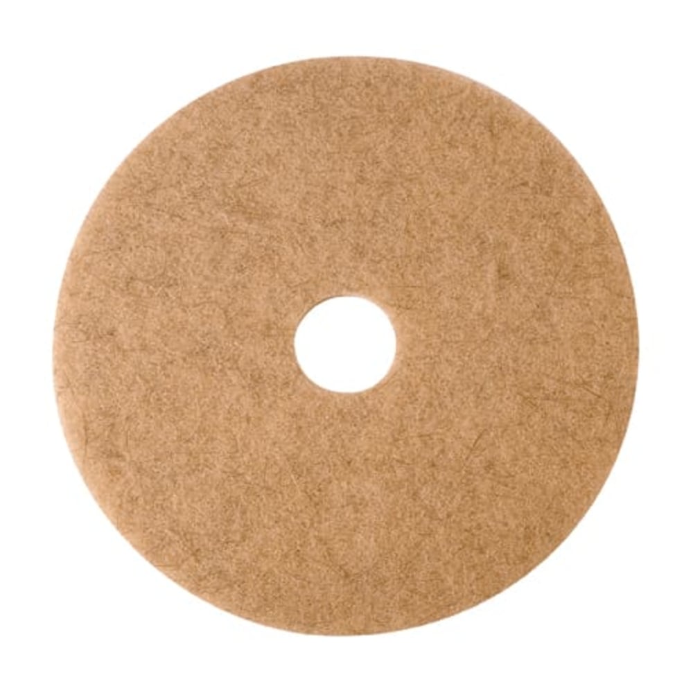 Niagara 3500N Natural Hogs Hair Floor Pads, 24in, Tan, Pack Of 5 Pads