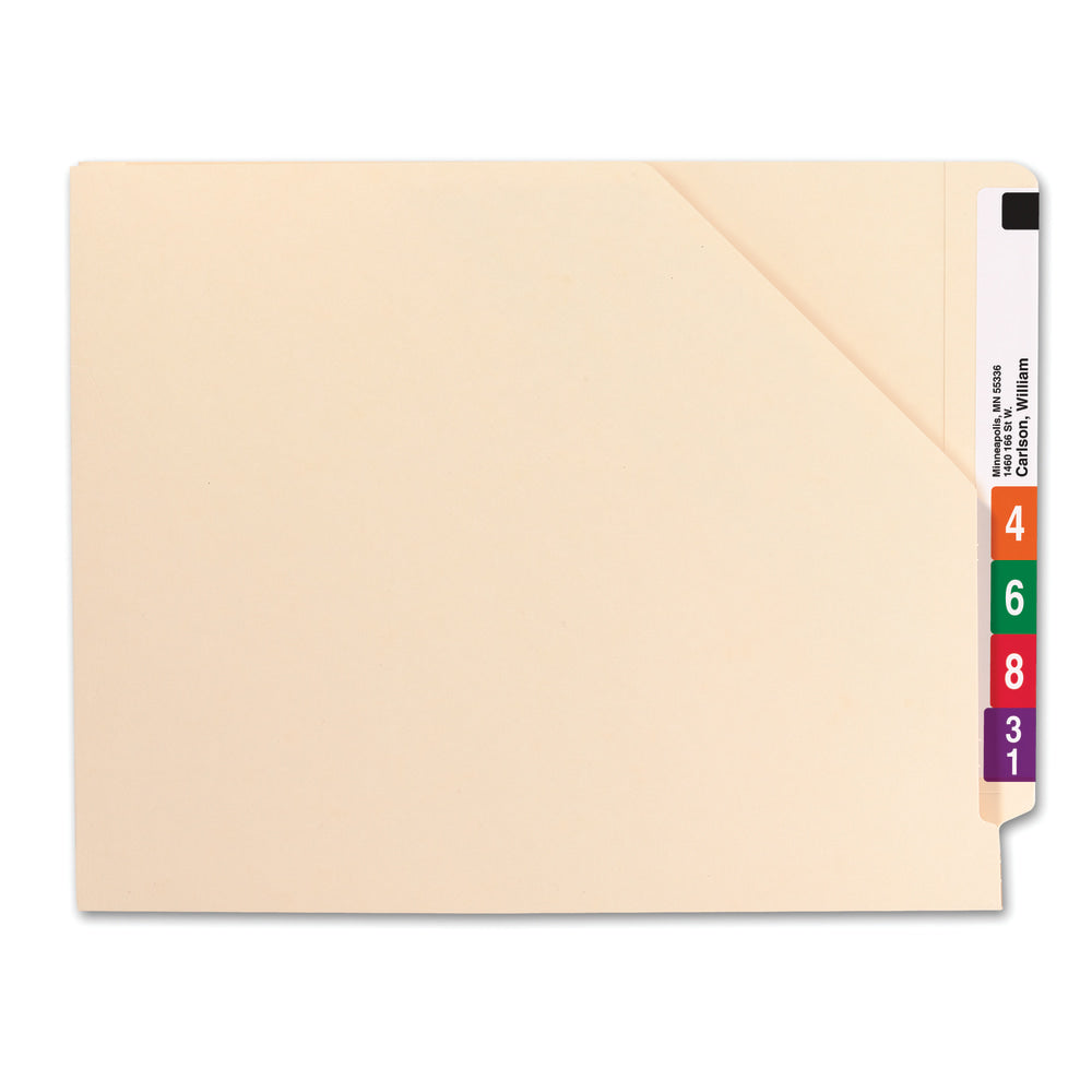 Smead End-Tab Jackets, 1 1/2in Capacity, 9 1/2in x 12 1/4in, Manila, Pack Of 50