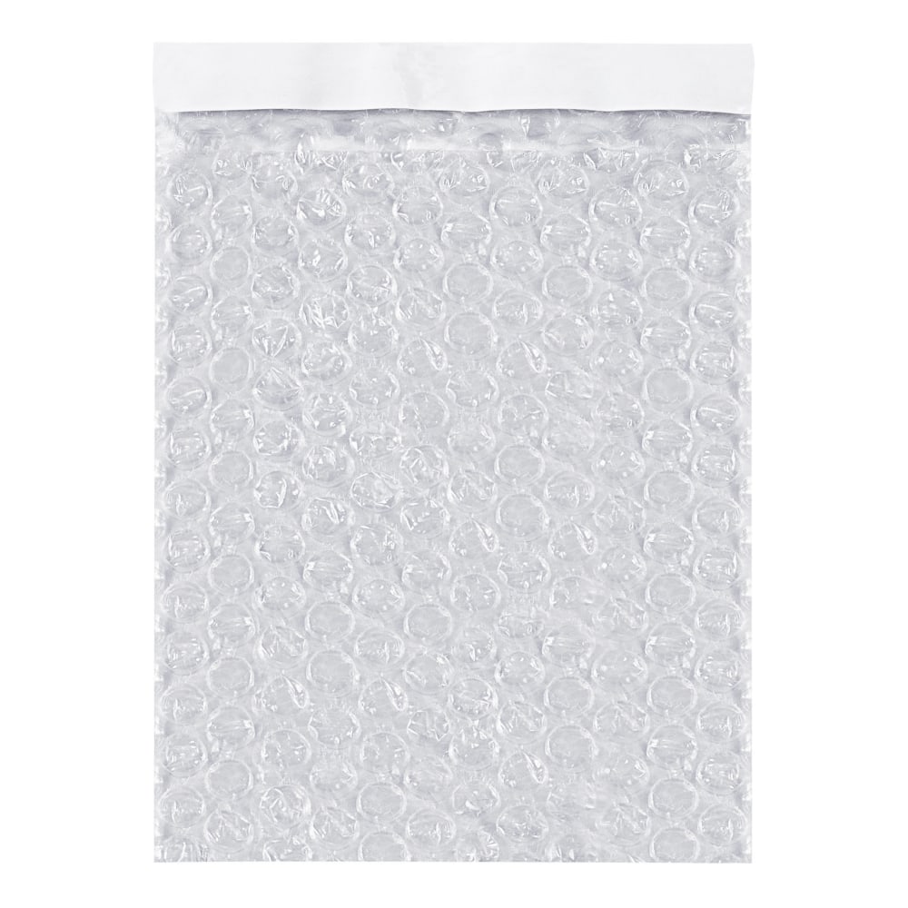 Partners Brand Self-Seal Bubble Pouches, 15-1/2inH x 6inW, Clear, Case Of 250 Pouches