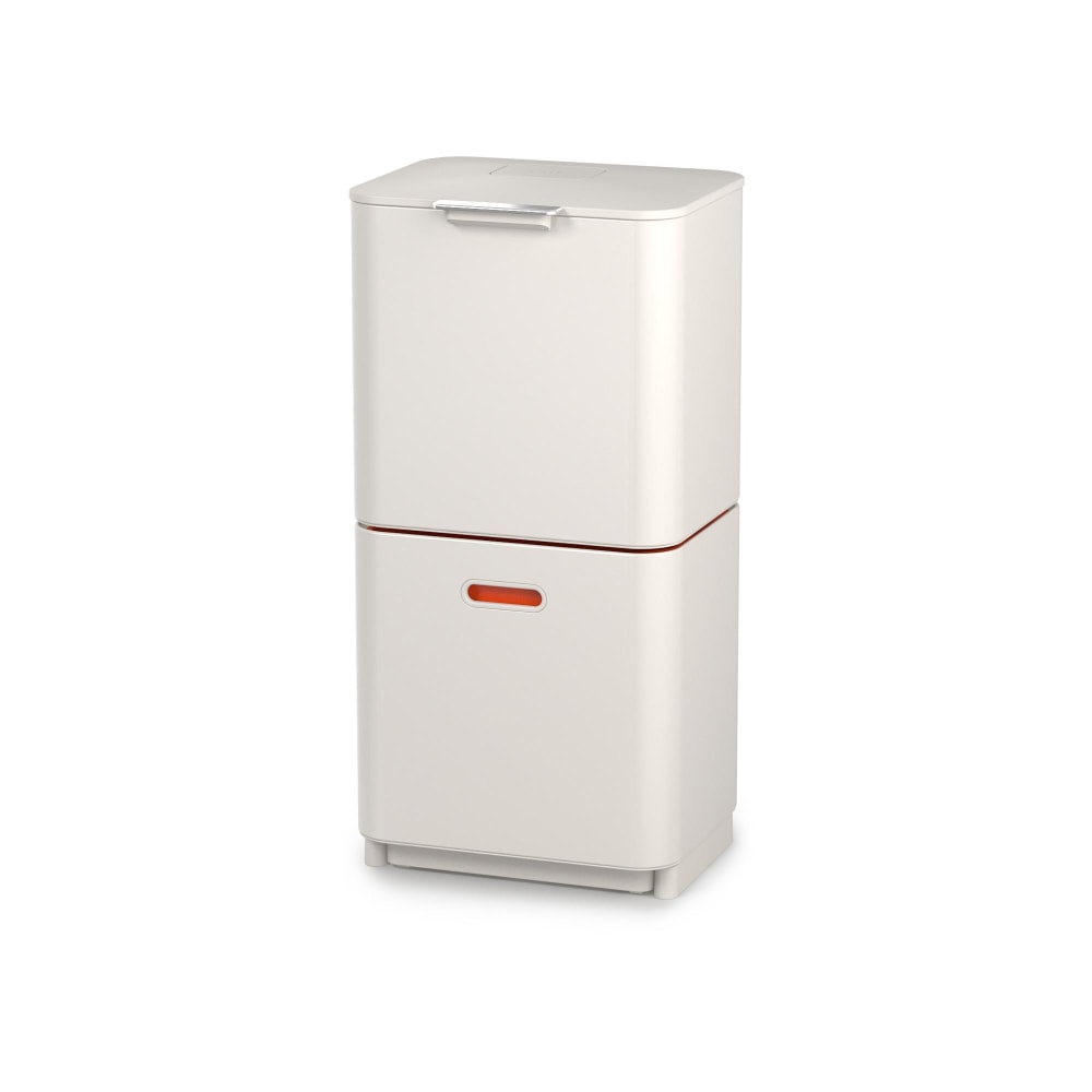 Joseph Joseph Totem 2-Tier Trash/Recycling Bin, 60 Liters, Stone