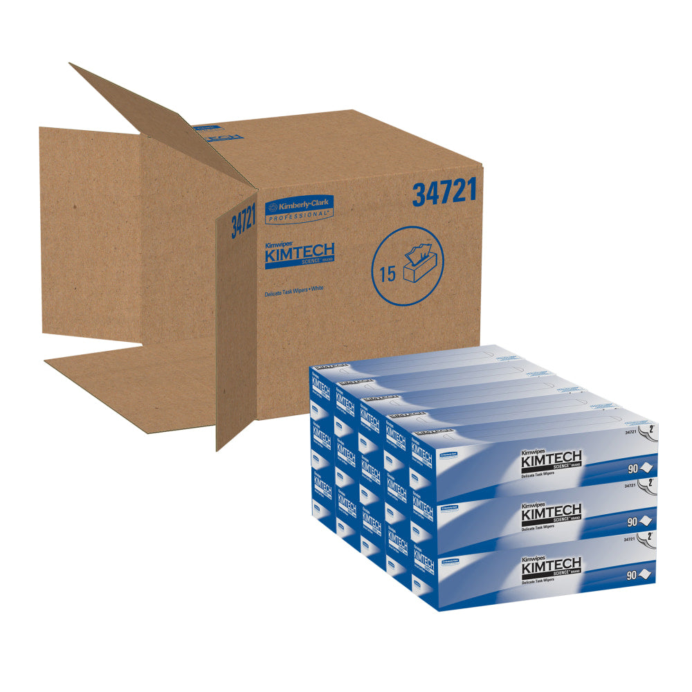 Kimtech Science Kimwipes - Cleaning wipes - 20.81 oz - 90 sheets - white (pack of 15)