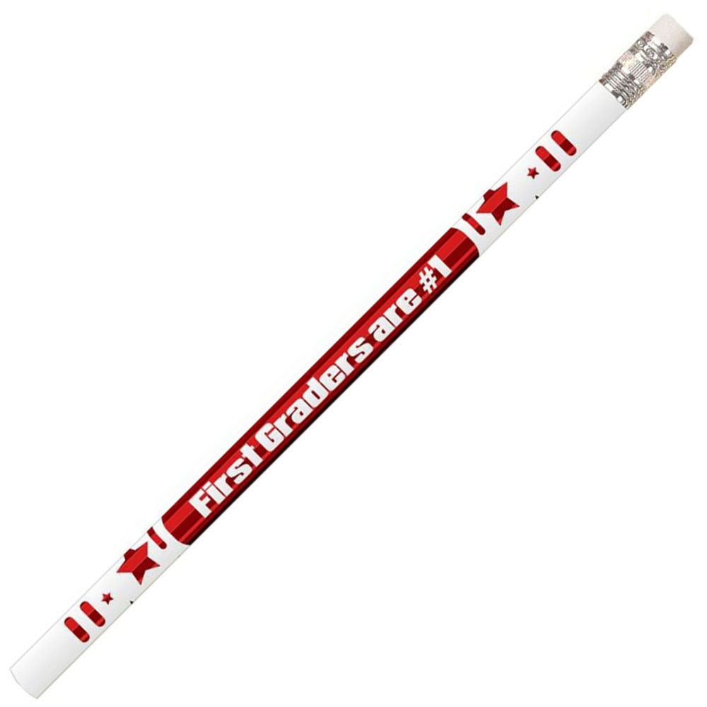 Musgrave Pencil Co. Inc. Motivational Pencils, 1st Graders Are #1, 12 Pencils Per Pack, Set Of 12 Packs