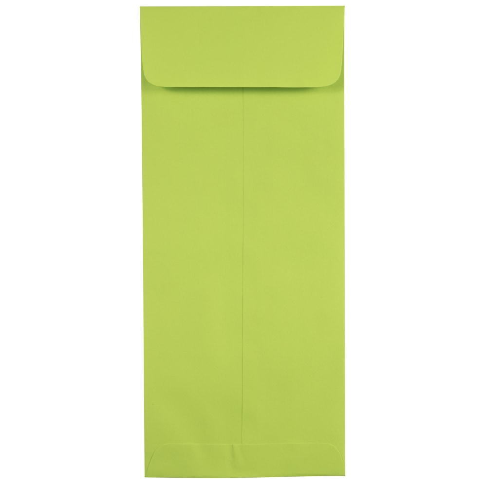 JAM Paper #10 Policy Envelopes, Gummed Seal, Ultra Lime Green, Pack Of 25