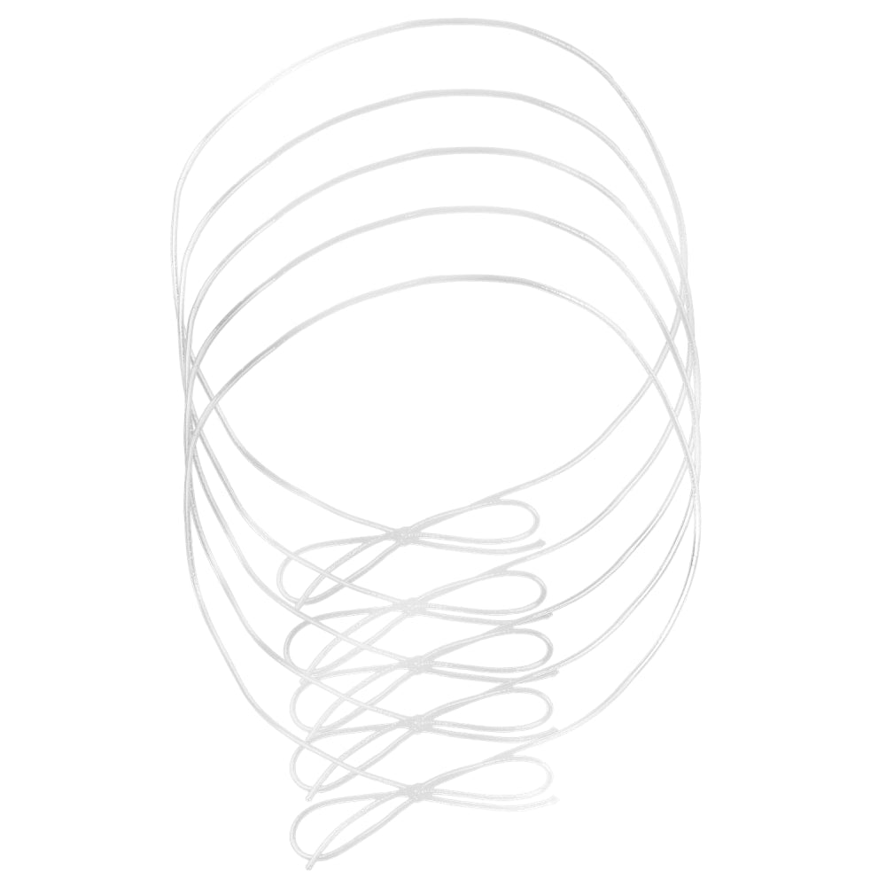 JAM Paper Large Elastic Gift Wrap String Ties, 22in, Matte White, Pack Of 5 Ties