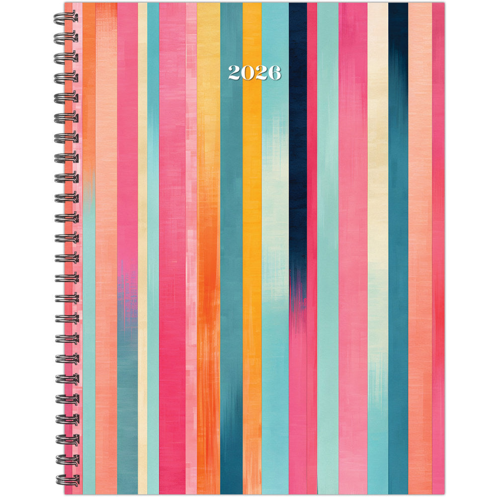 2026 Willow Creek Press Weekly/Monthly Softcover Planner, 8-1/2in x 11in, Super Stripe, January To December, 57384