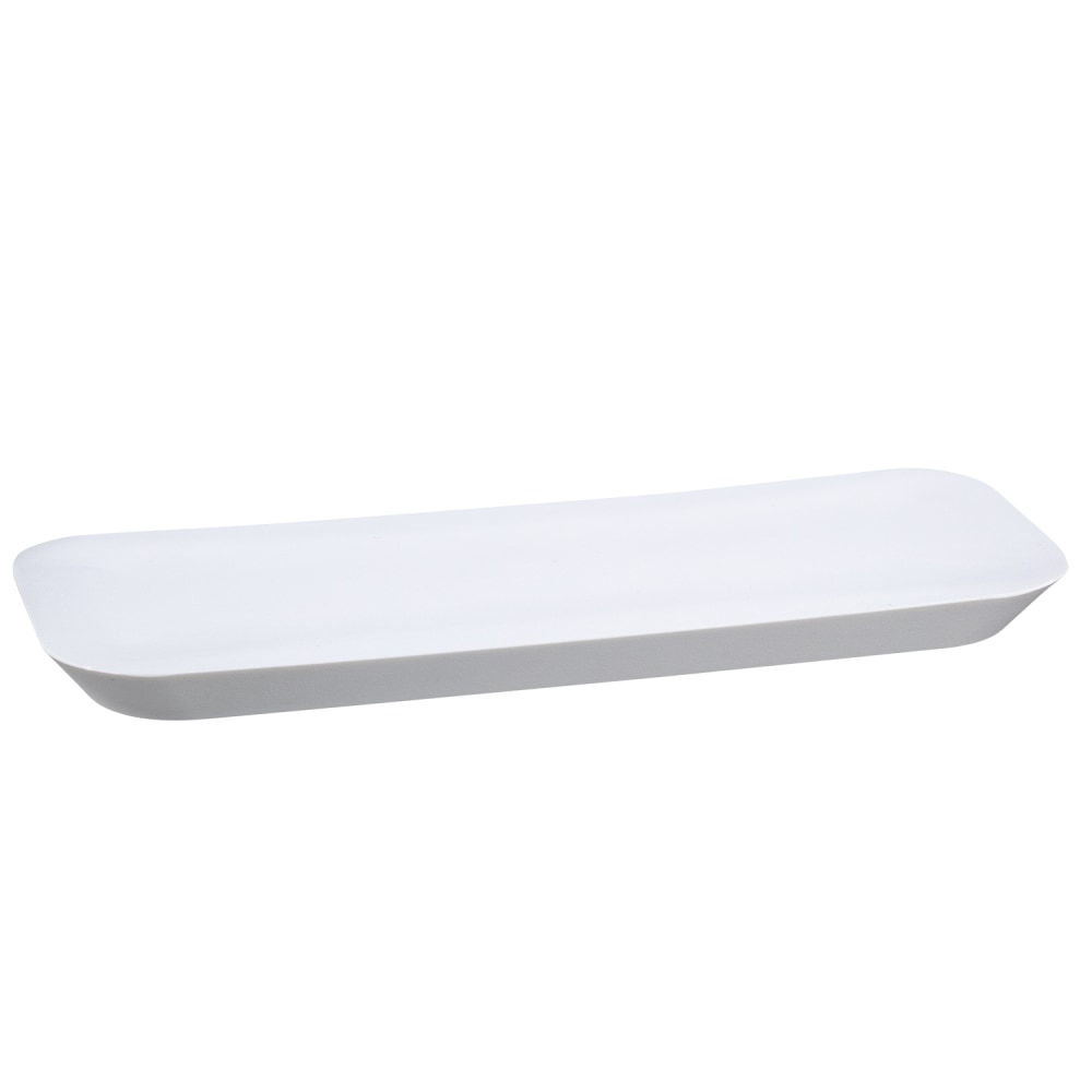 Erwyn Products Madison Amenity Trays, 3/4inH x 10inL x 4inD, White, Case Of 12 Trays