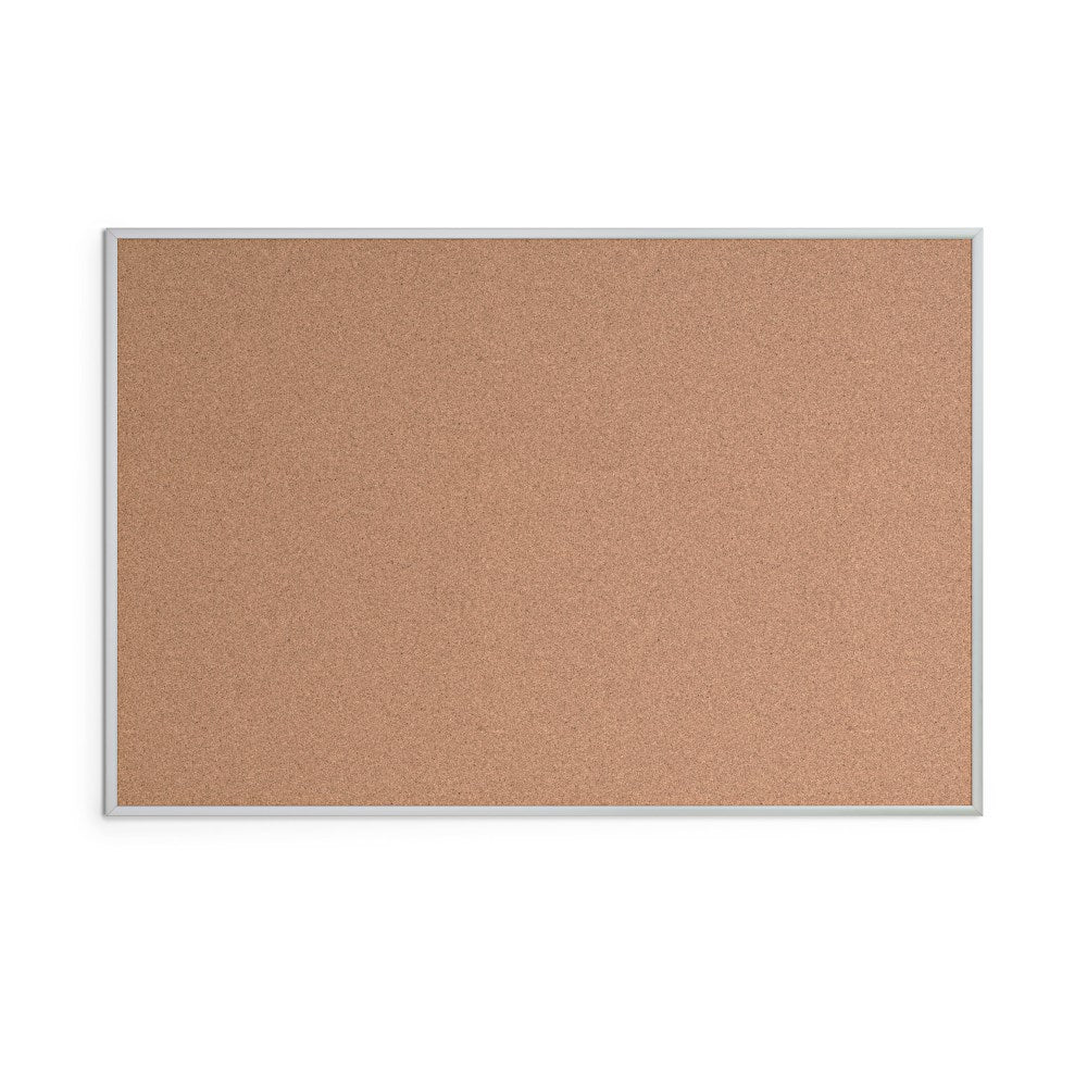 U Brands Cork Bulletin Board, 72in X 48in, Silver Aluminum Frame, Actual Size 70in X 47in (023U00-01)