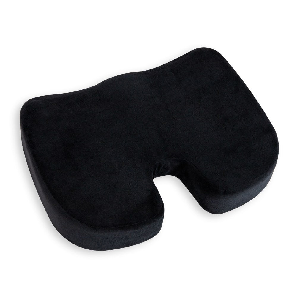 Mind Reader Ergonomic Orthopedic Seat Cushion, Memory Foam, 2-3/4inH x 13-1/2inW x 18inL, Black