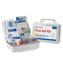 First Aid Only 25-Person Plastic First Aid Kit, 7inH x 10inW x 3inD, Kit Of 94 Pieces