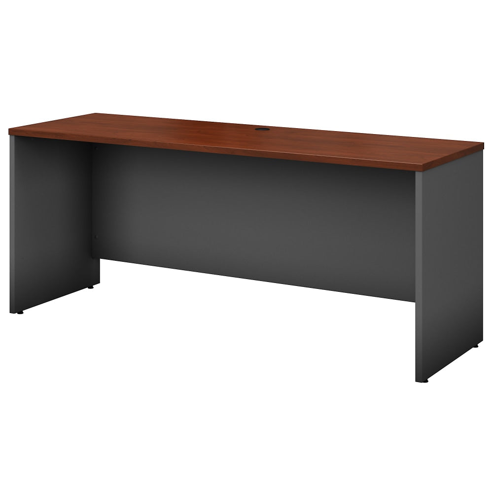 Bush Business Furniture Series C Components Credenza Desk 72inW x 24inD, Hansen Cherry/Graphite Gray, Standard Delivery