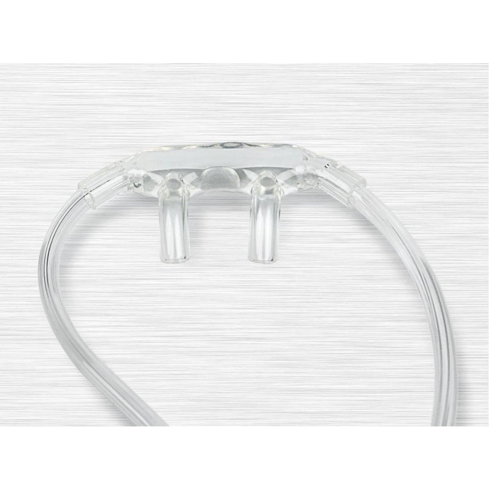 Medline Soft-Touch Oxygen Cannulas, Adult, Universal Connector, 14ft, Pack Of 50