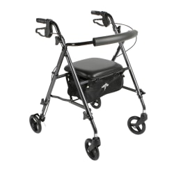 Medline Guardian Ultralight Rollator, 6in Wheels, Black