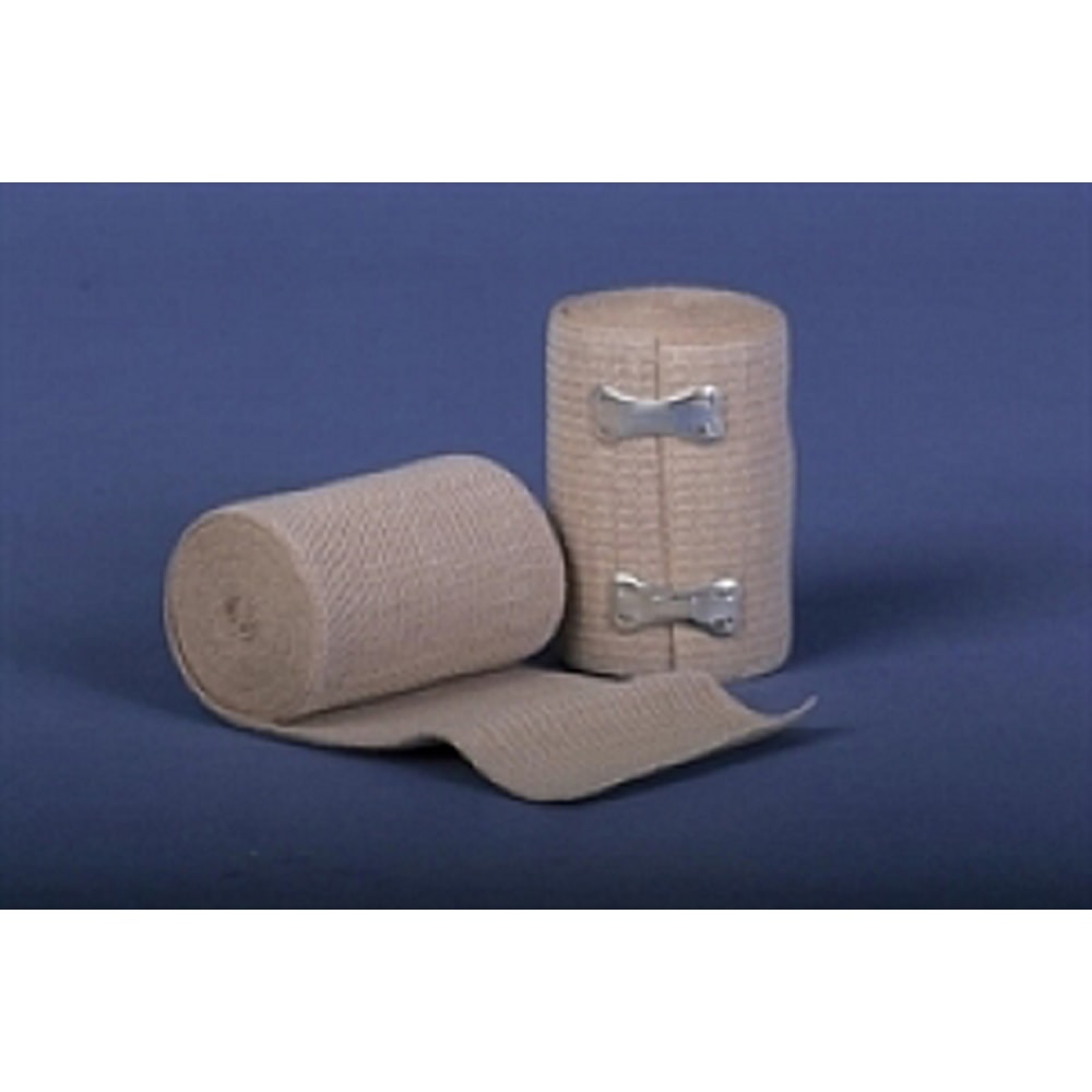 Medline Nonsterile Soft-Wrap Elastic Bandages, 4in x 5 Yd., Tan, Pack Of 50