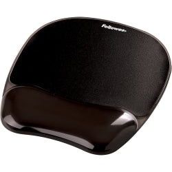 9112101 - Fellowes Gel Crystals Mouse Pad With Wrist Rest, 1inH x 7-15/16inW x 9-1/4inD, Black
