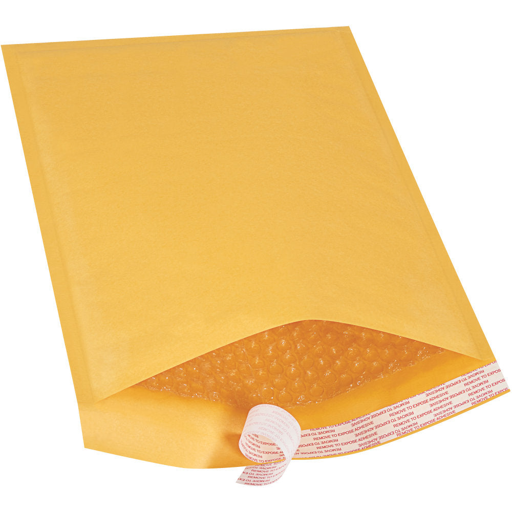 Office Depot Brand Kraft Self-Seal Bubble Mailers, #4, 9 1/2in x 14 1/2in, Pack 25