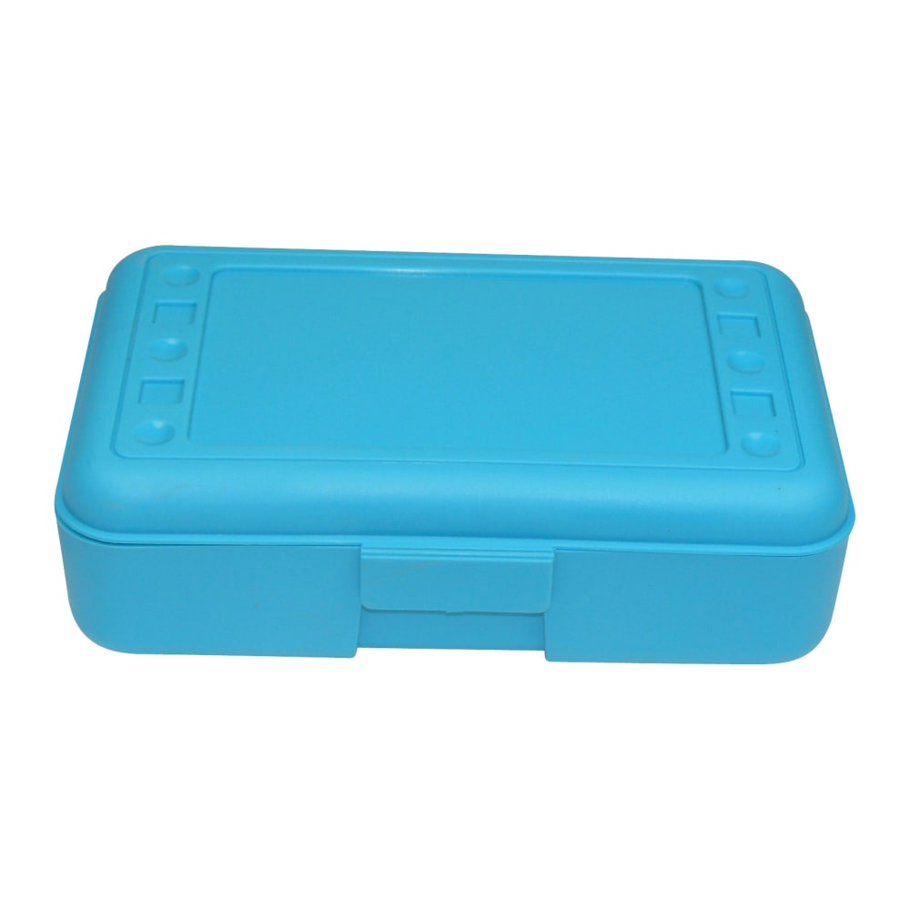 Romanoff Products Pencil Boxes, 8 1/2inH x 5 1/2inW x 2 1/2inD, Turquoise, Pack Of 12