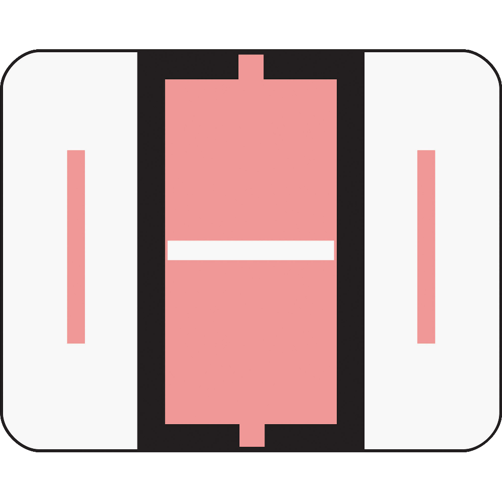 Smead BCCR Bar-Style Permanent Alphabetical Labels, I, Pink, Roll Of 500