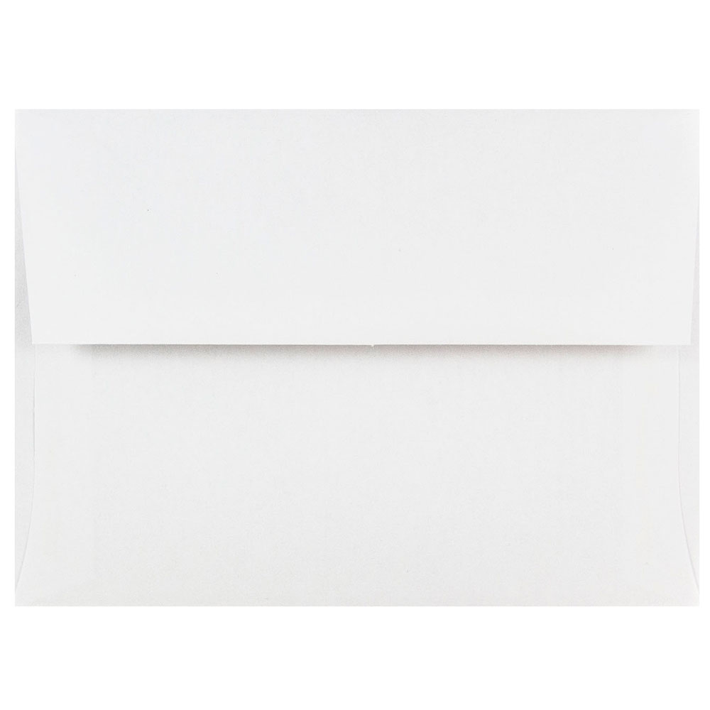 JAM Paper Booklet Invitation Envelopes, A6, Gummed Seal, White, Pack Of 25