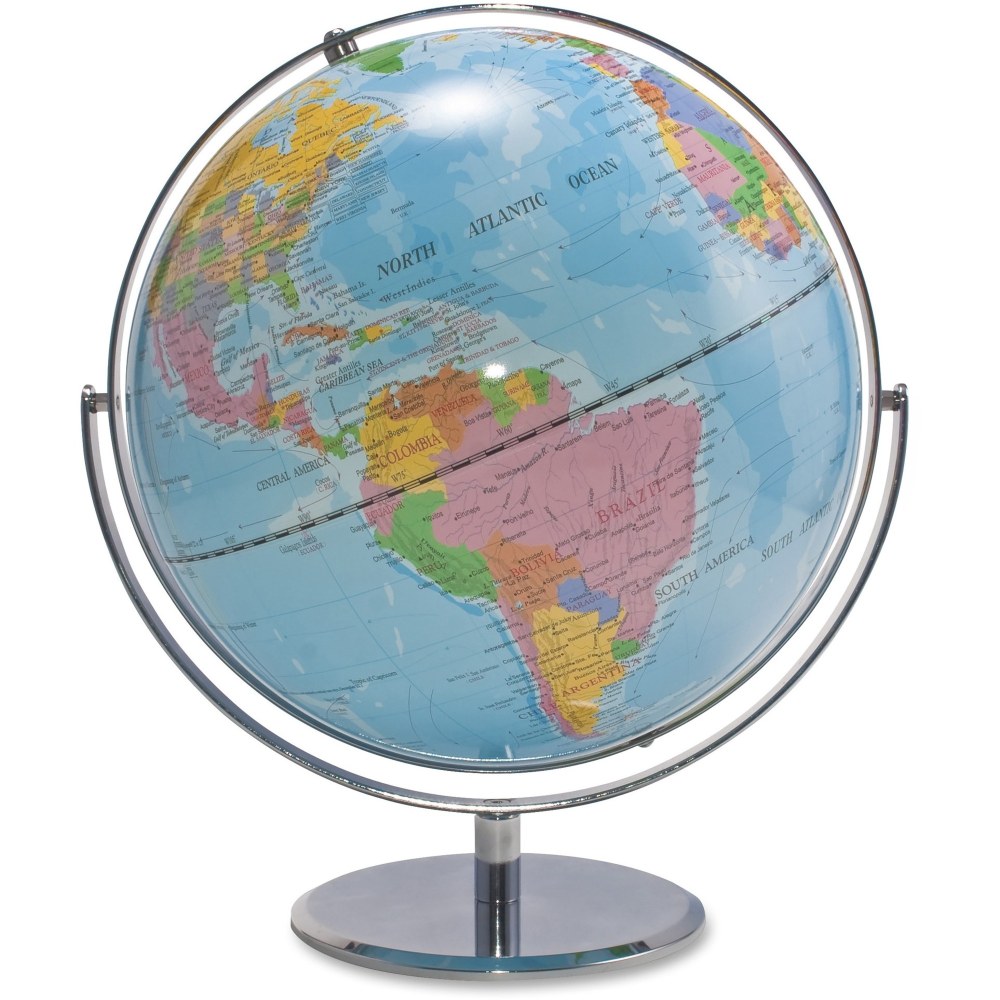 Advantus 12in Political World Globe, 13inW x 16inH, 12in Diameter, Multi