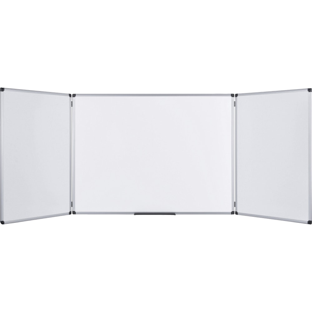 MasterVision Trio Magnetic Unframed Dry-Erase Whiteboard, 36in x 96in, White