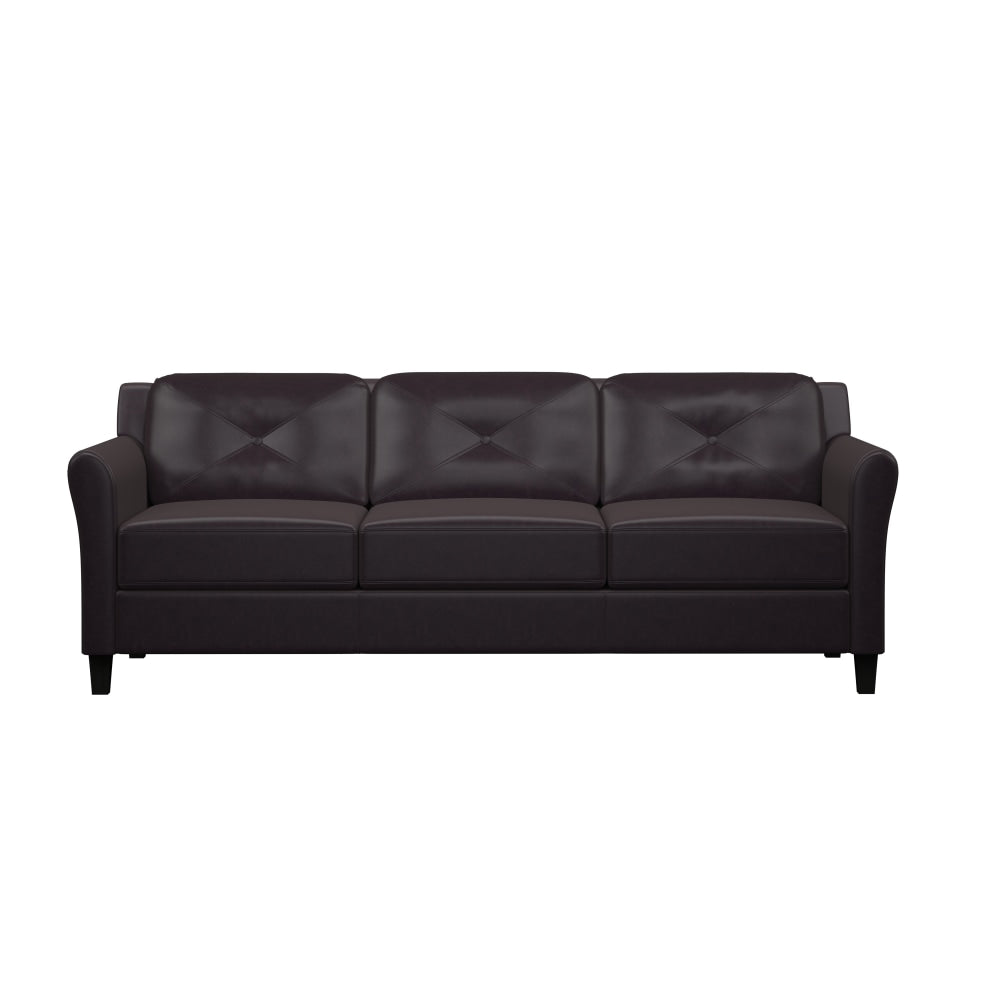 Lifestyle Solutions Hanson Faux Leather Sofa, Java
