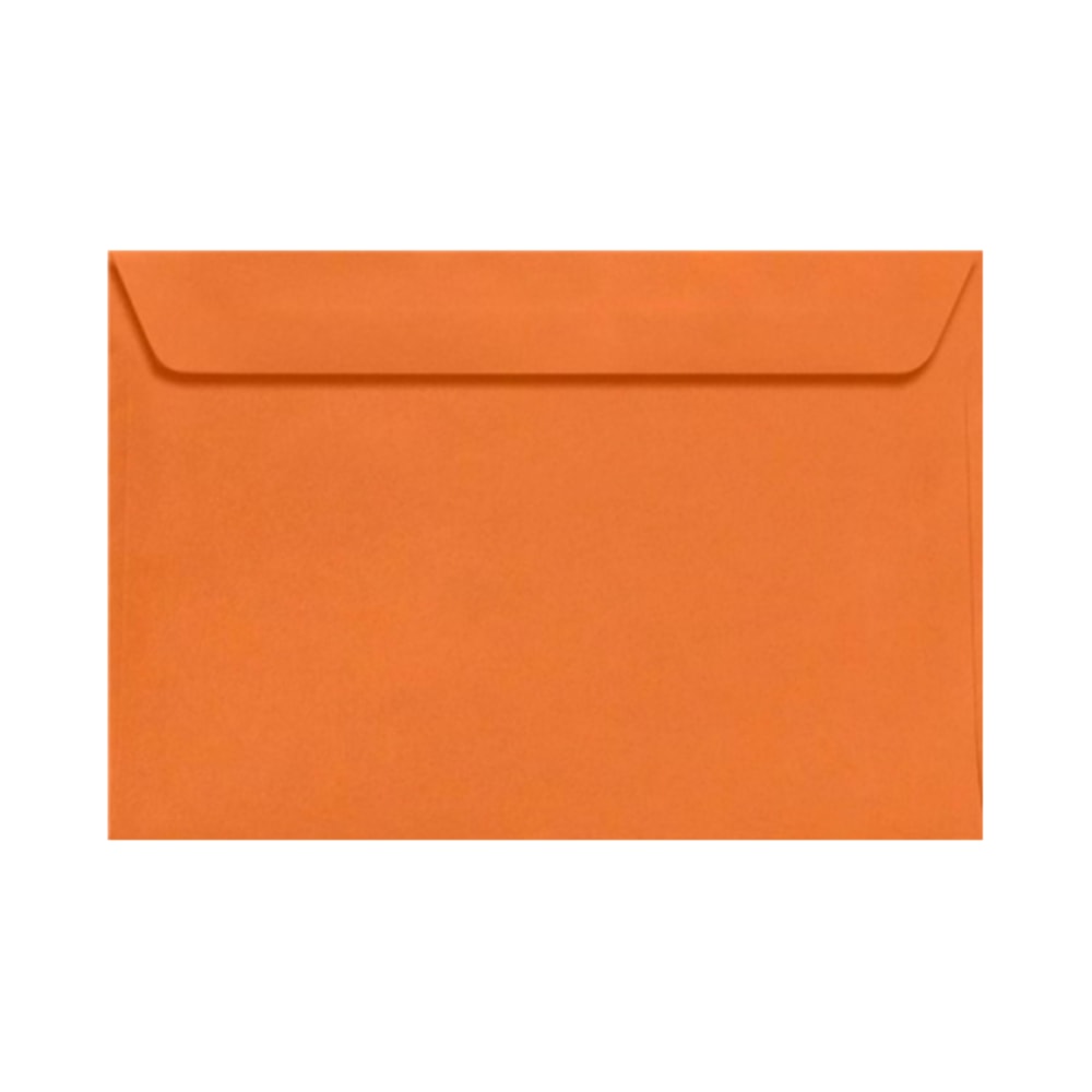 LUX Booklet 6in x 9in Envelopes, Gummed Seal, Mandarin Orange, Pack Of 250