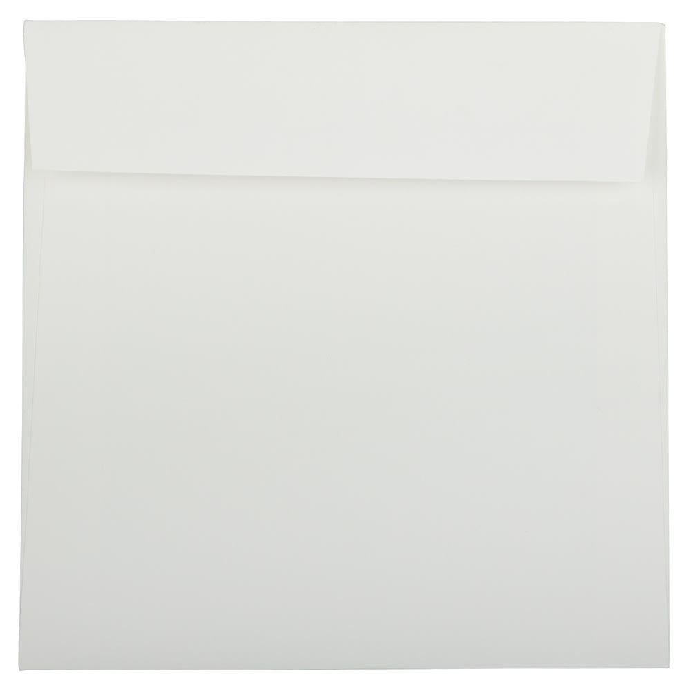 JAM Paper Strathmore Invitation Envelopes, 8 1/2in x 8 1/2in, Gummed Seal, Bright White, Pack Of 25