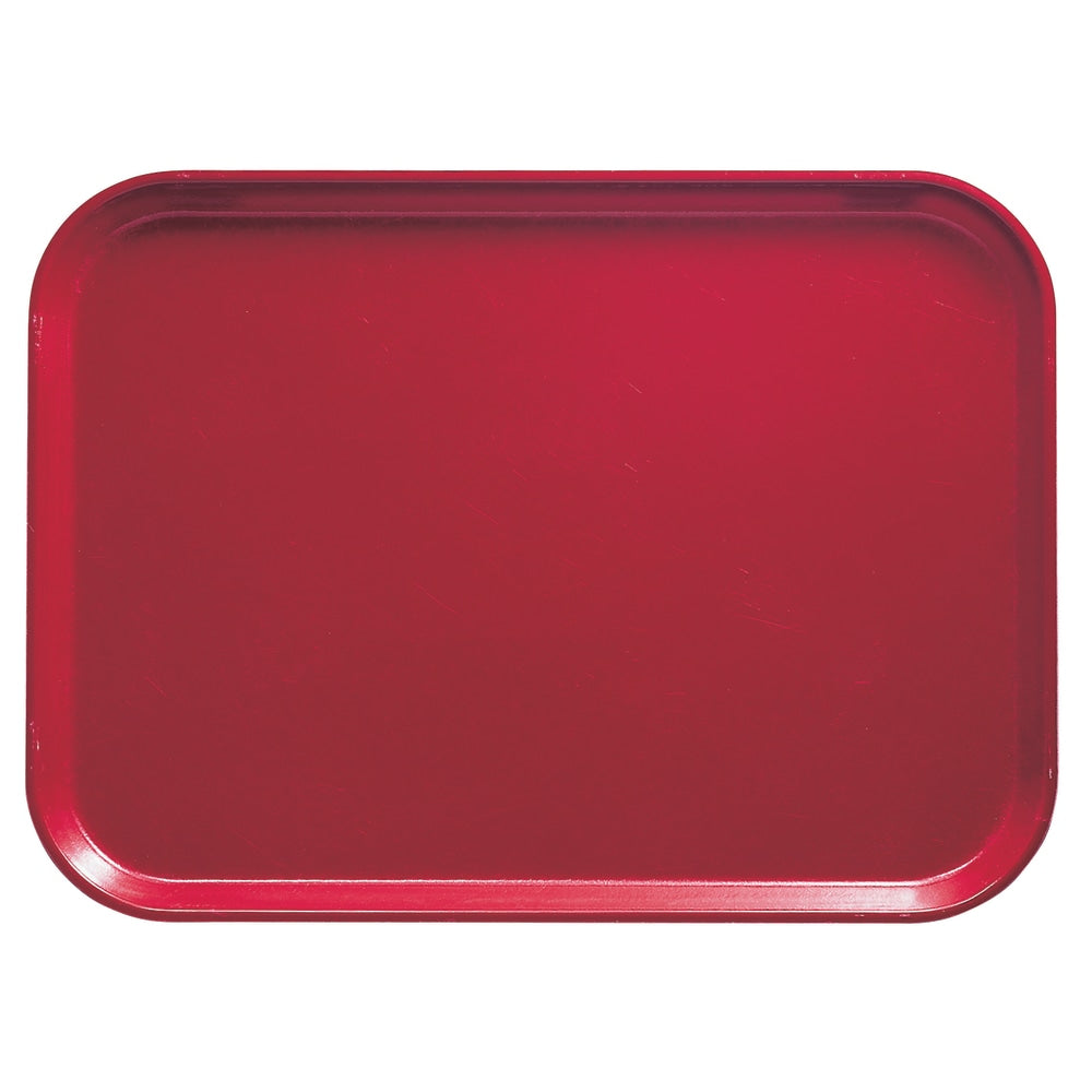 Cambro Camtray Rectangular Serving Trays, 14in x 18in, Ever Red, Pack Of 12 Trays