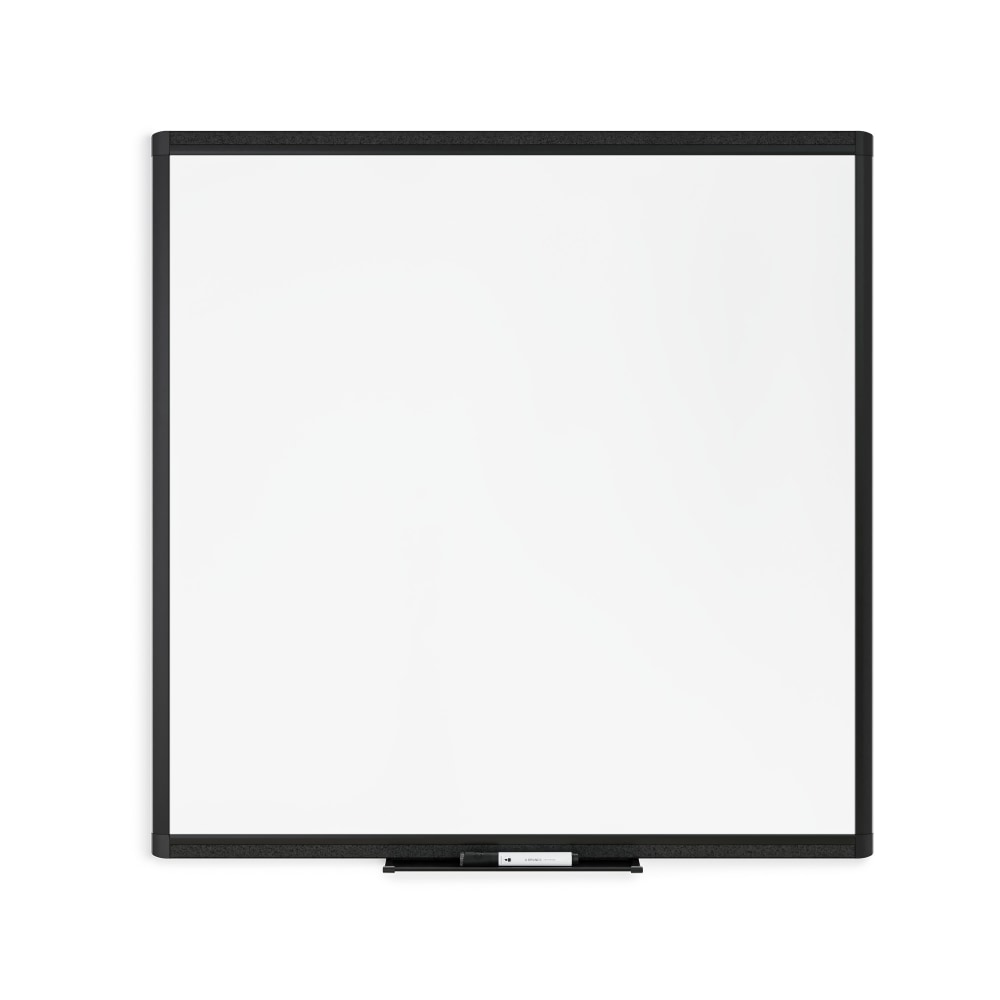 U Brands PINIT Magnetic Dry-Erase Board, 36in X 36in, Black Aluminum Frame, Actual Size 35in X 35in (3010U00-01)