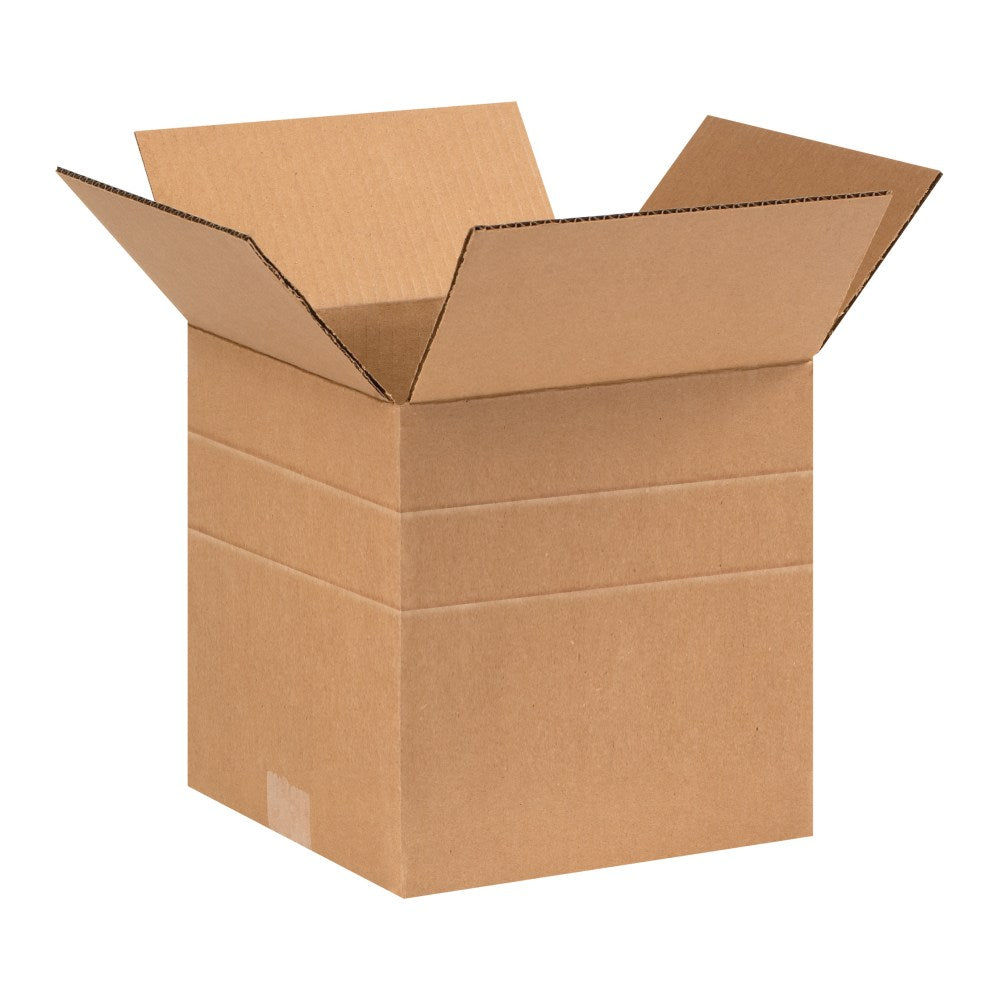 Partners Brand Multi-Depth Corrugated Boxes, 9in x 9in x 9in, Kraft, Pack Of 25