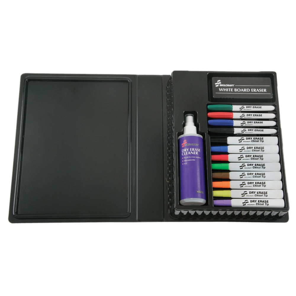SKILCRAFT Dry-Erase Marker System (AbilityOne 7520-01-365-6126), 12/Pack
