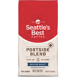 Seattles Best Coffee Whole Bean Coffee, Level 3, Light Roast, 12 Oz Per Bag