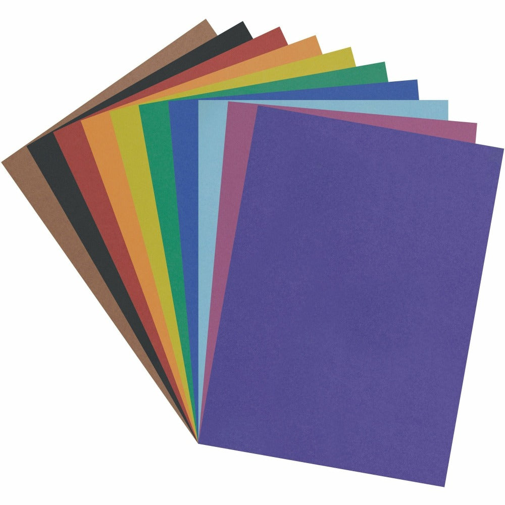 Pacon Peacock 100% Recycled Railroad Board, 22in x 28in, 4-Ply, Assorted, Carton Of 100 Sheets