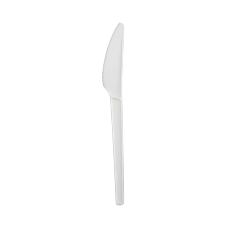 StalkMarket Compostable Cutlery Knives, Pearlescent White, Pack of 1000