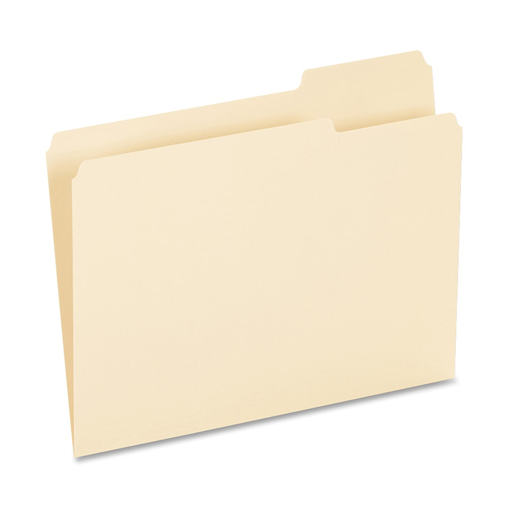 Oxford 1/3-Cut File Folders, Letter Size, Position 3, Manila, Box Of 100