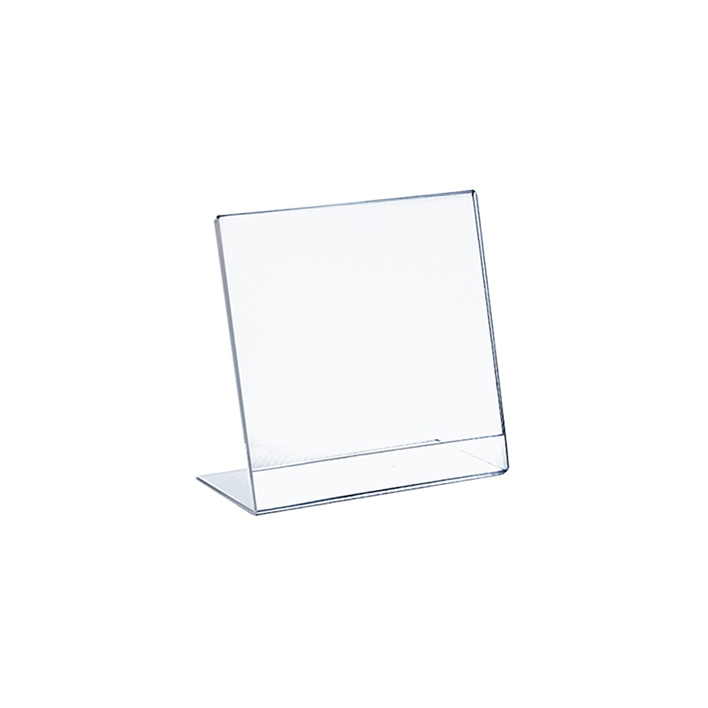 Azar Displays Acrylic L-Shaped Sign Holders, 10in x 8in, Clear, Pack Of 10