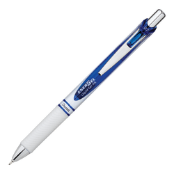 Pentel EnerGel Pearl Pens, 0.7mm, Needle Point, Blue Ink, Pack Of 12