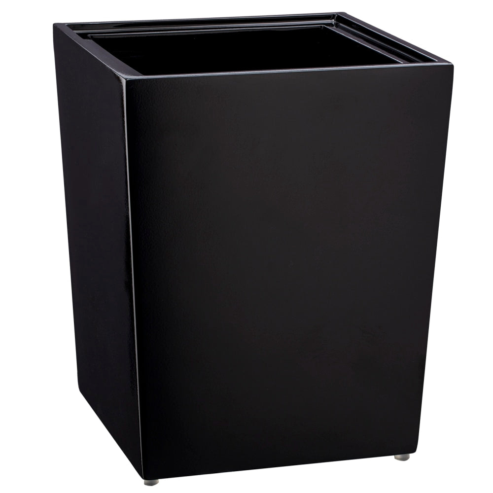 Erwyn Products Brilliance 8-Quart Wastebaskets, Black, Total Qty 2