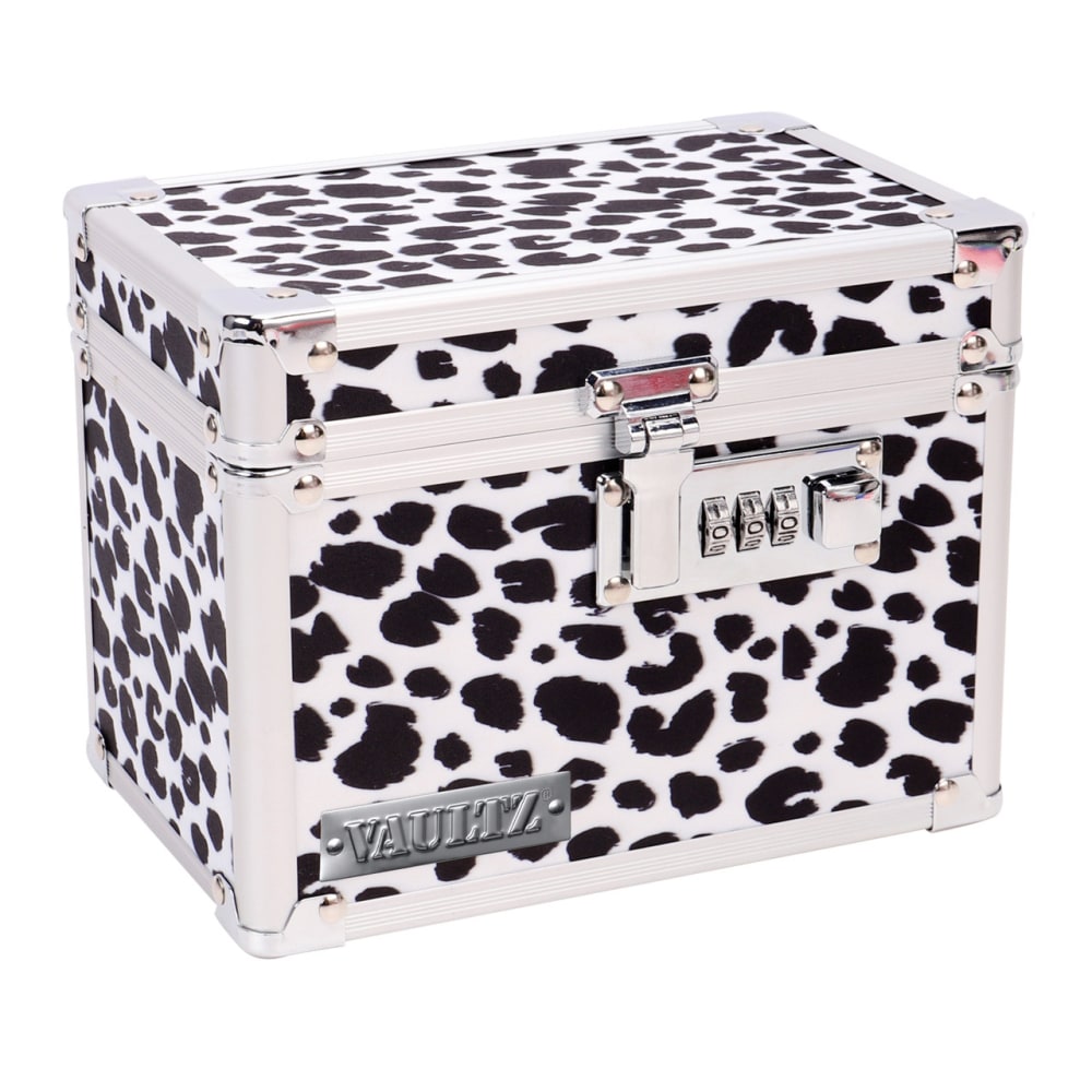 Vaultz Medicine Box, 5-1/4inH x 4-1/2inW x 6-3/4inL, Leopard