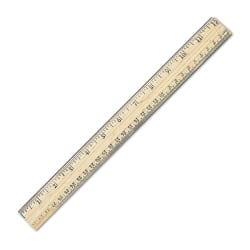 Westcott Metric Ruler With Metal Edge, 12in
