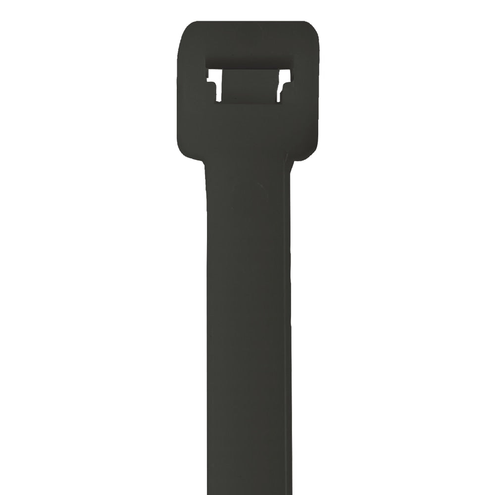 Partners Brand UV Cable Ties, 175 Lb, 24in, Black, Case Of 100