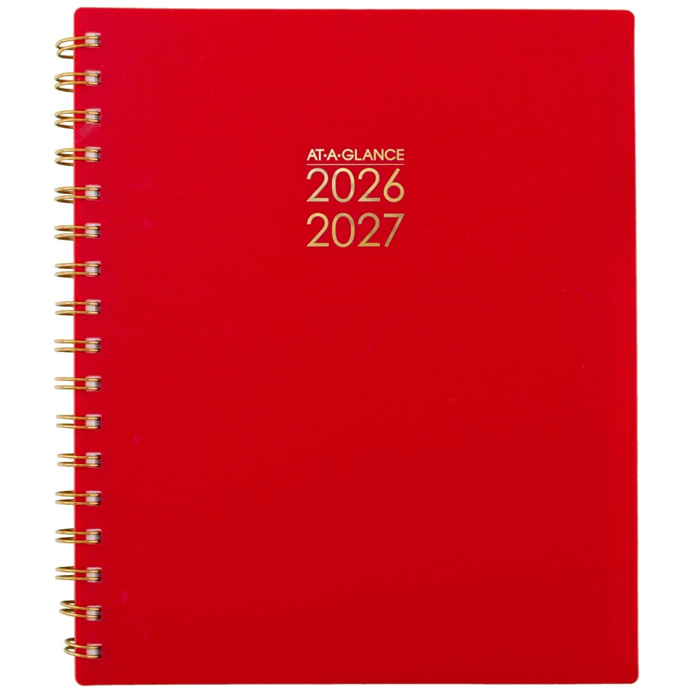 AT-A-GLANCE Harmony Academic 2026-2027 Weekly Monthly Planner, Scarlet, Medium, 7in x 8 3/4in