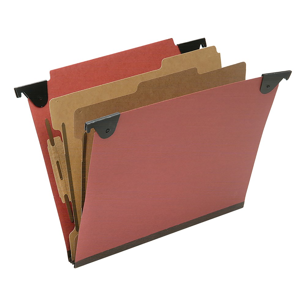 SKILCRAFT Straight Tab Cut Letter  Hanging Folder - 8 1/2inx11in - Top Tab Position - 2 Divider(s) - Pressboard, Kraft, Fiber - NSN6815828