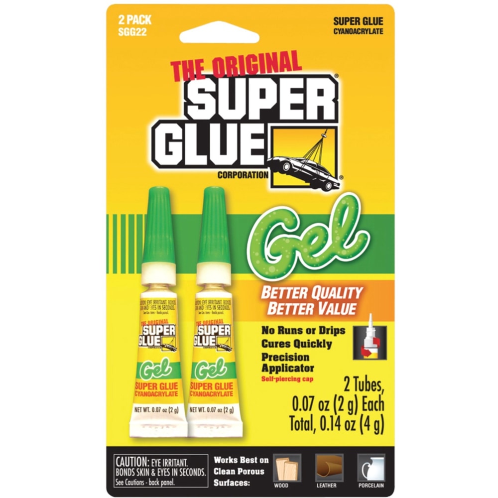 The Original Super Glue Gel Double Pack 2 / Pack Clear, SGG2212