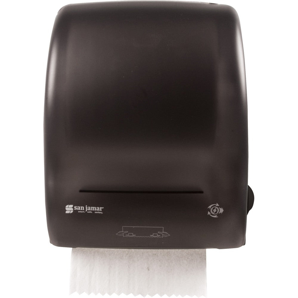 San Jamar Simplicity Essence Roll Towel Dispenser - Touchless Dispenser - 1x Roll - 15.1in x 12.4inx 9.3in Depth - Black Pearl - Easy-to-load - 1 Each