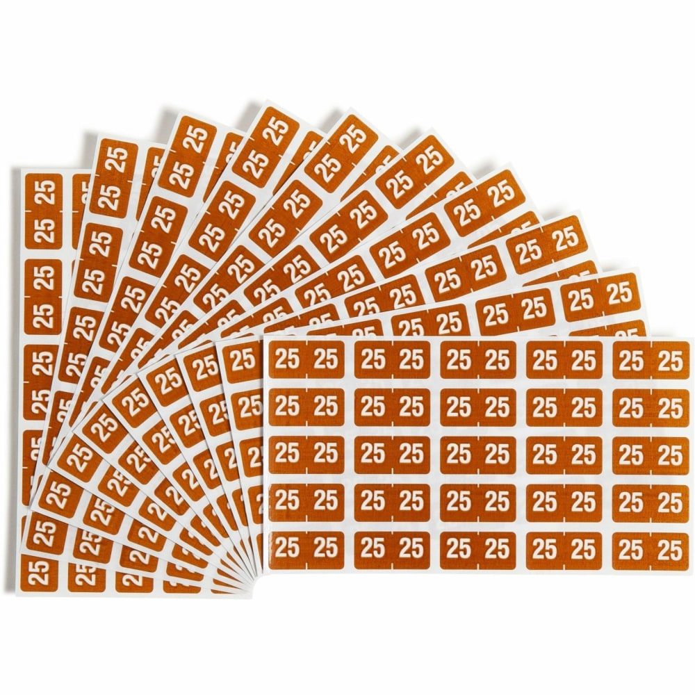 Smead ETS Color-Coded Year Labels, 1/2inH x 1inW, Brown, 250 / Pack