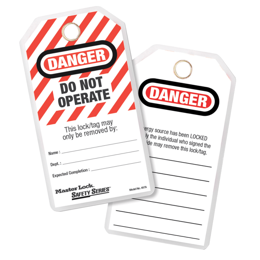Master Lock -do Not Operate" English Lockout ID Tags, Pack Of 12